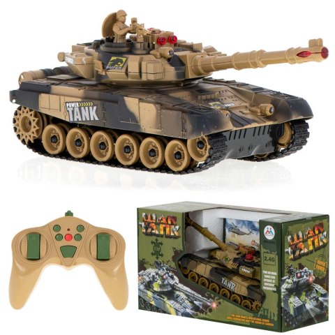 Czołg zdalnie sterowany na pilota RC Big War Tank 9995 duży 2.4 GHz piaskowy Czołg zdalnie sterowany na pilota RC Big War Tank 9995 duży 2.4 GHz piaskowy