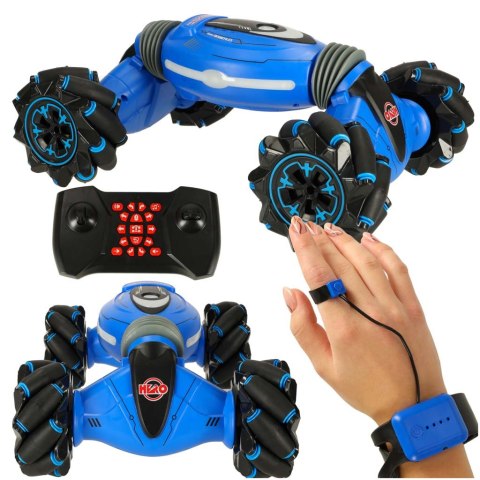 Samochód zdalnie sterowany ręką na pilota 2w1 RC Stunts dancing stunt 360 niebieski Samochód zdalnie sterowany ręką na pilota 2w1 RC Stunts dancing stunt 360 niebieski