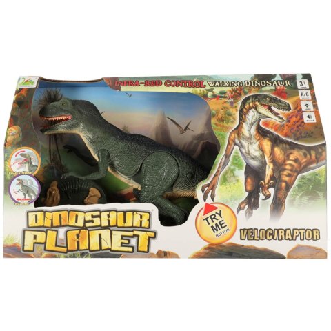 Dinozaur zdalnie sterowany na pilota RC Velociraptor + dźwięki Dinozaur zdalnie sterowany na pilota RC Velociraptor + dźwięki