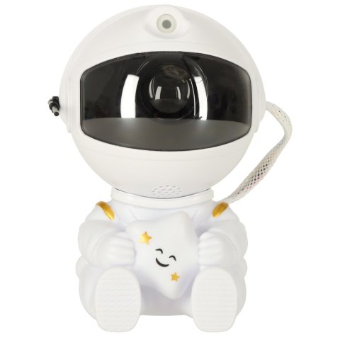 Lampka nocna dla dzieci projektor gwiazd astronauta z gwiazdką na pilot biała Lampka nocna dla dzieci projektor gwiazd astronauta z gwiazdką na pilot biała