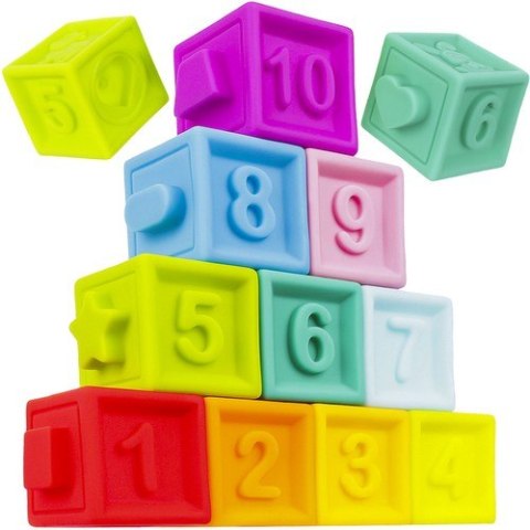 Klocki sensoryczne miękkie - 10 szt Klocki sensoryczne miękkie - 10 szt
