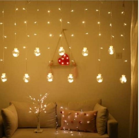 Kurtyna świetlna 108LED - ciepły biały 31V KŚ11346 Kurtyna świetlna 108LED - ciepły biały 31V KŚ11346