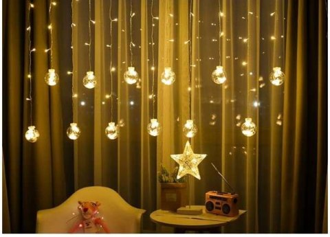 Kurtyna świetlna 108LED - ciepły biały 31V KŚ11346 Kurtyna świetlna 108LED - ciepły biały 31V KŚ11346