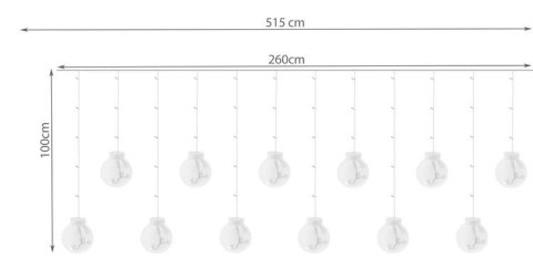 Kurtyna świetlna 108LED - ciepły biały 31V KŚ11346 Kurtyna świetlna 108LED - ciepły biały 31V KŚ11346