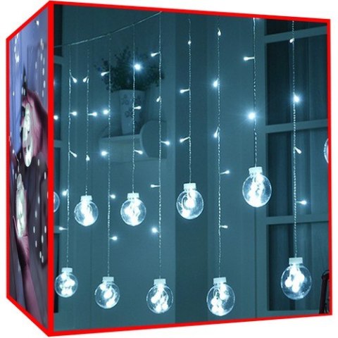 Kurtyna świetlna 108LED - zimny biały 31V KŚ11347 Kurtyna świetlna 108LED - zimny biały 31V KŚ11347