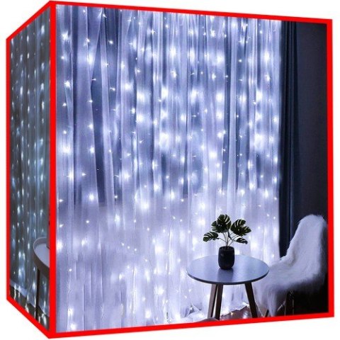 Kurtyna świetlna 300LED - zimny biały 31V KŚ11333 Kurtyna świetlna 300LED - zimny biały 31V KŚ11333