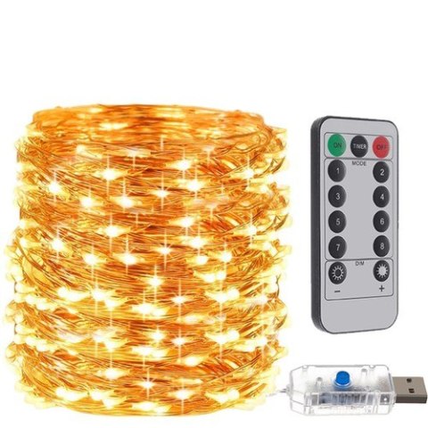 Lampki choinkowe USB- druciki 300 LED ciepły biały Lampki choinkowe USB- druciki 300 LED ciepły biały