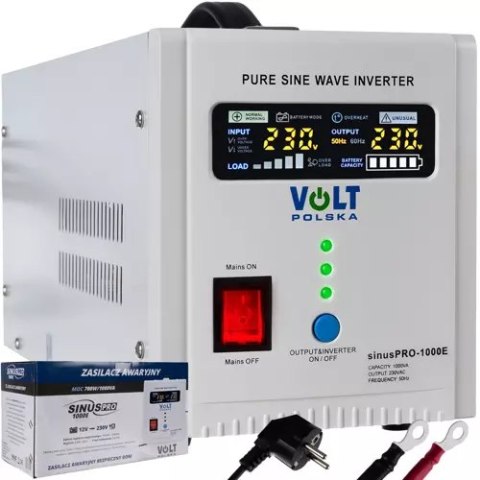 Zasilacz awaryjny UPS SINUS PRO 1000E 12/230V Zasilacz awaryjny UPS SINUS PRO 1000E 12/230V