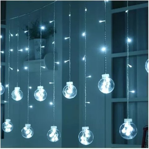 Kurtyna świetlna 108LED USB- zimny biały KŚ19770 Kurtyna świetlna 108LED USB- zimny biały KŚ19770