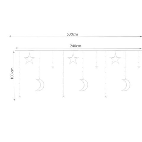Kurtyna świetlna 138 LED USB- ciepły biały KŚ19758 Kurtyna świetlna 138 LED USB- ciepły biały KŚ19758