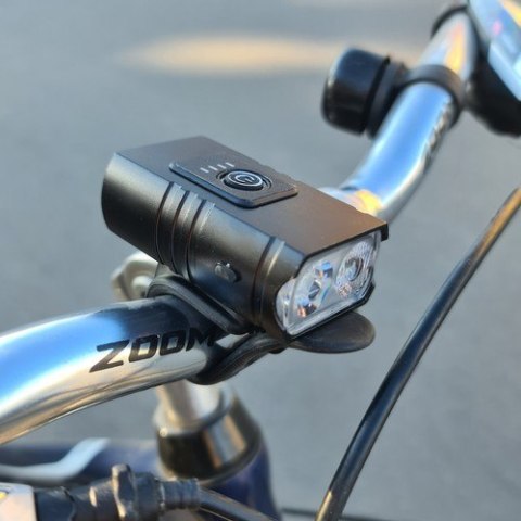 Lampka rowerowa 4T6 USB + tylne światło 23677 Lampka rowerowa 4T6 USB + tylne światło 23677