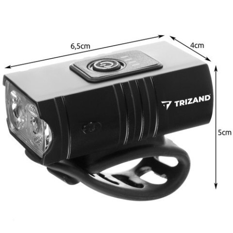 Lampka rowerowa 4T6 USB + tylne światło 23677 Lampka rowerowa 4T6 USB + tylne światło 23677