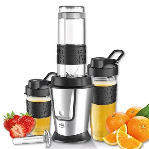 Adler | Blender | AD 4081 | Tabletop | 800 W | Jar material BPA Free Plastic | Jar capacity 0.57 and 0.4 L | Ice crushing | Blac Adler | Blender | AD 4081 | Tabletop | 800 W | Jar material BPA Free Plastic | Jar capacity 0.57 and 0.4 L | Ice crushing | Blac