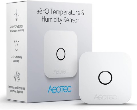 Aeotec aërQ Temperature & Humidity Sensor, Z-Wave Plus AEOTEC | aërQ | Temperature and Humidity Sensor Aeotec aërQ Temperature & Humidity Sensor, Z-Wave Plus AEOTEC | aërQ | Temperature and Humidity Sensor