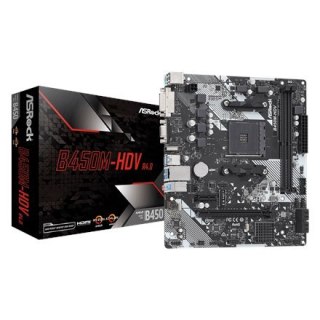 ASRock | B450M-HDV R4.0 | Processor family AMD | Processor socket AM4 | DDR4 DIMM | Memory slots 2 | Supported hard disk drive i