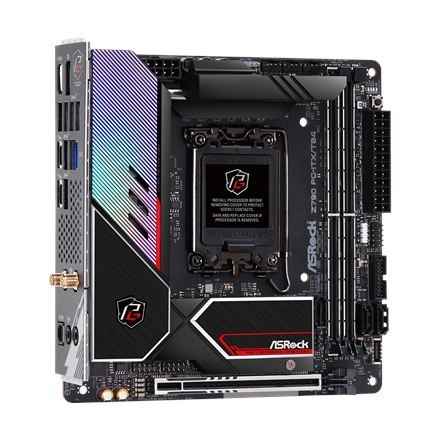 ASRock | Z790 PG-ITX/TB4 | Processor family Intel | Processor socket LGA1700 | DDR5 DIMM | Memory slots 2 | Supported hard disk ASRock | Z790 PG-ITX/TB4 | Processor family Intel | Processor socket LGA1700 | DDR5 DIMM | Memory slots 2 | Supported hard disk