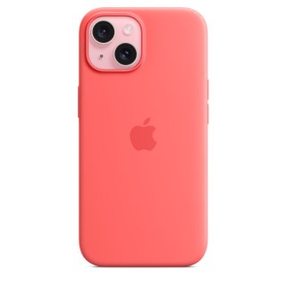 Apple | PC Case | Silicone Case with MagSafe | Case with MagSafe | Apple | iPhone 15 | Silicone | Guava