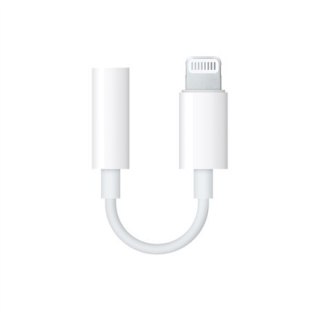 Apple | Przejściówka z Lightning na gniazdo słuchawkowe | Mini-phone stereo 3,5 mm | Żeńska | Męska | Apple Lightning | Biała
