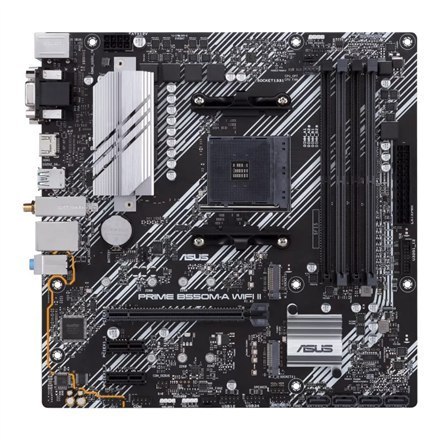 Asus | PRIME B550M-A WIFI II | Processor family AMD | Processor socket AM4 | DDR4 DIMM | Memory slots 4 | Supported hard disk dr Asus | PRIME B550M-A WIFI II | Processor family AMD | Processor socket AM4 | DDR4 DIMM | Memory slots 4 | Supported hard disk dr
