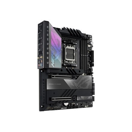 Asus | ROG CROSSHAIR X670E HERO | Processor family AMD | Processor socket AM5 | DDR5 DIMM | Memory slots 4 | Supported hard disk Asus | ROG CROSSHAIR X670E HERO | Processor family AMD | Processor socket AM5 | DDR5 DIMM | Memory slots 4 | Supported hard disk