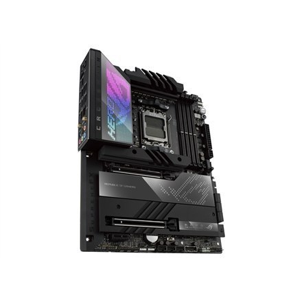 Asus | ROG CROSSHAIR X670E HERO | Processor family AMD | Processor socket AM5 | DDR5 DIMM | Memory slots 4 | Supported hard disk Asus | ROG CROSSHAIR X670E HERO | Processor family AMD | Processor socket AM5 | DDR5 DIMM | Memory slots 4 | Supported hard disk