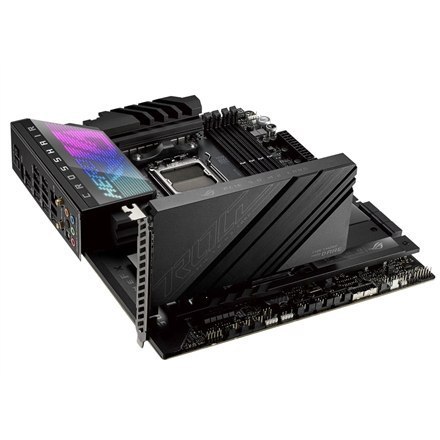 Asus | ROG CROSSHAIR X670E HERO | Processor family AMD | Processor socket AM5 | DDR5 DIMM | Memory slots 4 | Supported hard disk Asus | ROG CROSSHAIR X670E HERO | Processor family AMD | Processor socket AM5 | DDR5 DIMM | Memory slots 4 | Supported hard disk