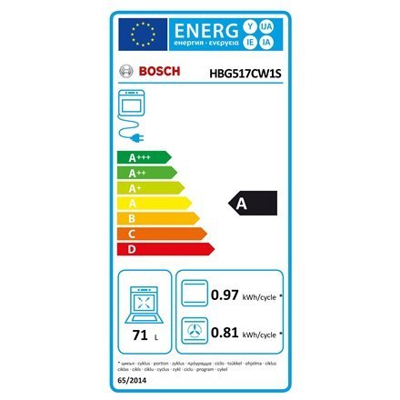 Bosch | Oven | HBG517CW1S | Multifunctional | 71 L | White | Width 60 cm | AquaSmart | Electronic | Height 60 cm Bosch | Oven | HBG517CW1S | Multifunctional | 71 L | White | Width 60 cm | AquaSmart | Electronic | Height 60 cm
