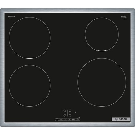 Bosch | PIE645BB5E Series 4 | Hob | Induction | Number of burners/cooking zones 4 | Touch | Timer | Black Bosch | PIE645BB5E Series 4 | Hob | Induction | Number of burners/cooking zones 4 | Touch | Timer | Black