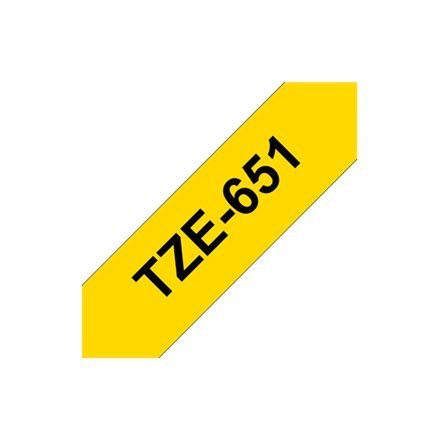Brother | 651 | Laminated tape | Thermal | Black on yellow | Roll (2.4 cm x 8 m) Brother | 651 | Laminated tape | Thermal | Black on yellow | Roll (2.4 cm x 8 m)