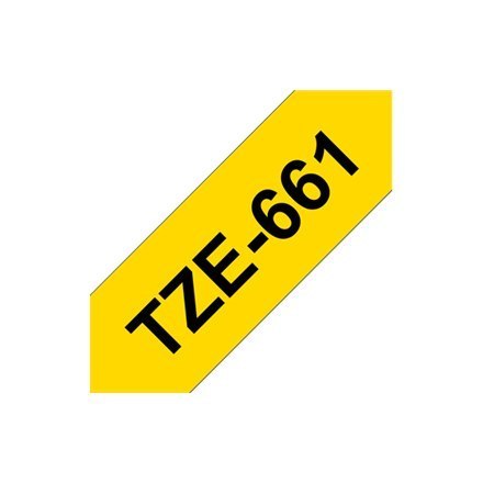 Brother | 661 | Laminated tape | Thermal | Black on yellow | Roll (3.6 cm x 8 m) Brother | 661 | Laminated tape | Thermal | Black on yellow | Roll (3.6 cm x 8 m)
