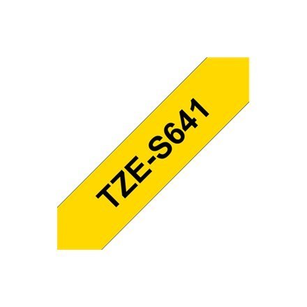 Brother | S641 | Laminated tape | Thermal | Black on yellow | Roll (1.8 cm x 8 m) Brother | S641 | Laminated tape | Thermal | Black on yellow | Roll (1.8 cm x 8 m)