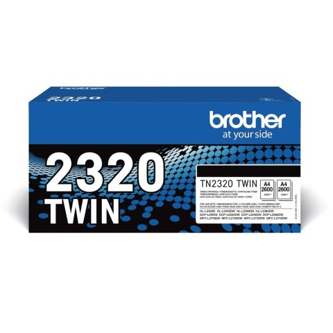 Brother TN | 2320 TWIN | Black | Toner cartridge | 2600 pages Brother TN | 2320 TWIN | Black | Toner cartridge | 2600 pages
