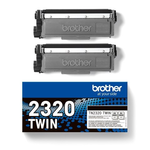 Brother TN | 2320 TWIN | Black | Toner cartridge | 2600 pages Brother TN | 2320 TWIN | Black | Toner cartridge | 2600 pages