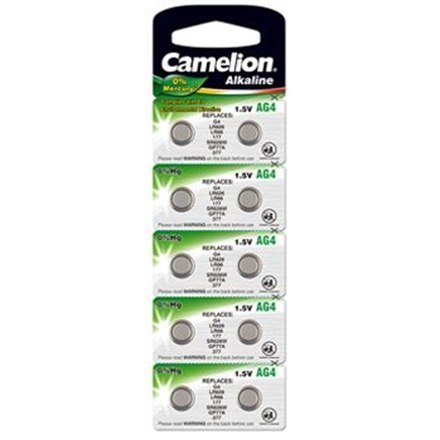 Camelion | AG4/LR66/LR626/377 | Alkaliczna bateria guzikowa | 10 szt. Camelion | AG4/LR66/LR626/377 | Alkaliczna bateria guzikowa | 10 szt.