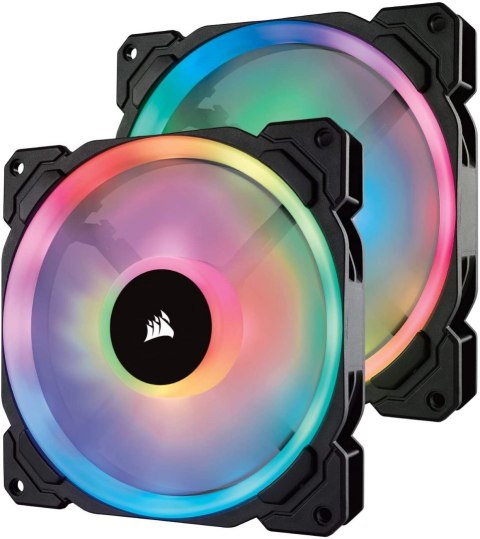 Corsair | Dual Light Loop RGB LED PWM Fan, 2 Fan Pack with Lighting Node PRO | LL140 RGB | Case fan Corsair | Dual Light Loop RGB LED PWM Fan, 2 Fan Pack with Lighting Node PRO | LL140 RGB | Case fan
