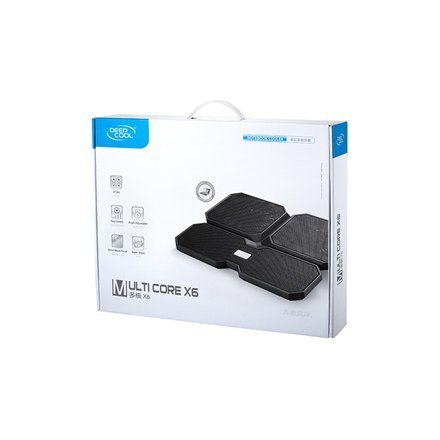 Deepcool | Multicore x6 | Notebook cooler up to 15.6" | Black | 380X295X24mm mm | 900g g Deepcool | Multicore x6 | Notebook cooler up to 15.6" | Black | 380X295X24mm mm | 900g g