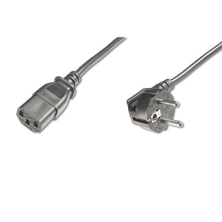 Digitus | Kabel zasilający | Zasilanie IEC 60320 C13 | Zasilanie CEE 7/7 | 1,8 m | Czarny Digitus | Kabel zasilający | Zasilanie IEC 60320 C13 | Zasilanie CEE 7/7 | 1,8 m | Czarny