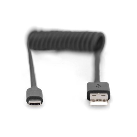 Digitus | USB-C cable | Male | 24 pin USB-C | Male | Black | 4 pin USB Type A | 1 m Digitus | USB-C cable | Male | 24 pin USB-C | Male | Black | 4 pin USB Type A | 1 m