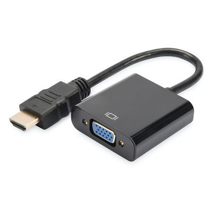 Digitus Video / audio adaptor | 15 pin HD D-Sub (HD-15) | Mini-phone 3.5 mm | Female | 19 pin HDMI Type A | Male | Black Digitus Video / audio adaptor | 15 pin HD D-Sub (HD-15) | Mini-phone 3.5 mm | Female | 19 pin HDMI Type A | Male | Black