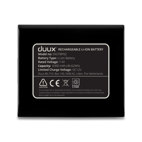 Duux | Dock & Battery Pack for Whisper Flex 6300 mAh | Whisper Flex (DXCF10/11/12/13), Whisper Flex Ultimate (DXCF14/15) | Black Duux | Dock & Battery Pack for Whisper Flex 6300 mAh | Whisper Flex (DXCF10/11/12/13), Whisper Flex Ultimate (DXCF14/15) | Black