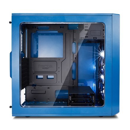 Fractal Design | Focus G | FD-CA-FOCUS-BU-W | Side window | Left side panel - Tempered Glass | Blue | ATX | Power supply include Fractal Design | Focus G | FD-CA-FOCUS-BU-W | Side window | Left side panel - Tempered Glass | Blue | ATX | Power supply include
