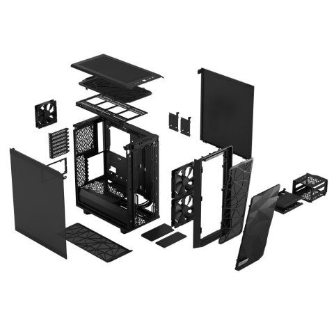 Fractal Design | Meshify 2 Compact Dark Tempered Glass | Black | Power supply included | ATX Fractal Design | Meshify 2 Compact Dark Tempered Glass | Black | Power supply included | ATX