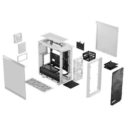 Fractal Design | Meshify 2 Compact Lite | Side window | White TG Clear | Mid-Tower | Power supply included No | ATX