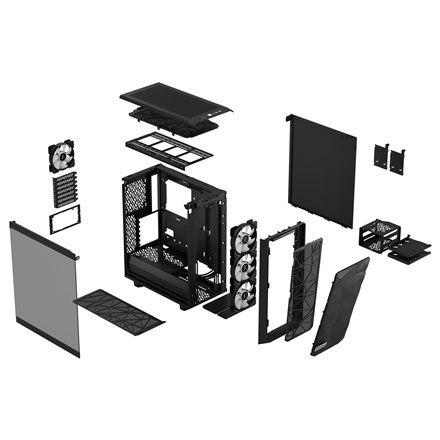 Fractal Design | Meshify 2 Compact RGB | Side window | Black TG Light Tint | Mid-Tower | Power supply included No | ATX