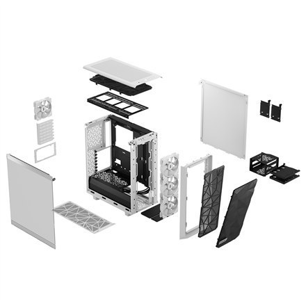Fractal Design | Meshify 2 Compact RGB | Side window | White TG Clear | Mid-Tower | Power supply included No | ATX