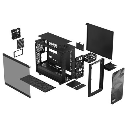 Fractal Design | Meshify 2 Lite | TG Light Tint | Side window | Black | E-ATX | Power supply included No | ATX Fractal Design | Meshify 2 Lite | TG Light Tint | Side window | Black | E-ATX | Power supply included No | ATX