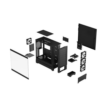Fractal Design | Pop XL Air RGB | Side window | Black TG Clear Tint | E-ATX up to 280 mm, ATX , mATX, Mini ITX | Power supply in Fractal Design | Pop XL Air RGB | Side window | Black TG Clear Tint | E-ATX up to 280 mm, ATX , mATX, Mini ITX | Power supply in