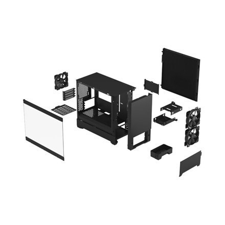 Fractal Design | Pop Mini Silent | Side window | Black TG Clear Tint | mATX, Mini ITX | Power supply included No | ATX Fractal Design | Pop Mini Silent | Side window | Black TG Clear Tint | mATX, Mini ITX | Power supply included No | ATX
