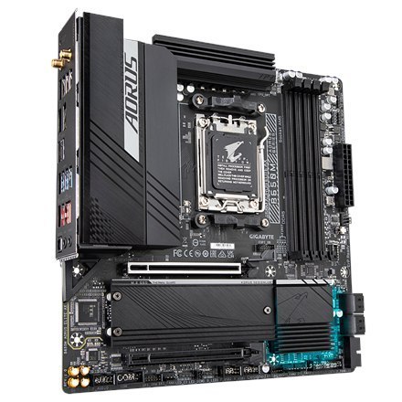 Gigabyte | B650M AORUS ELITE AX 1.0 M/B | Processor family AMD | Processor socket AM5 | DDR5 DIMM | Memory slots 4 | Supported h