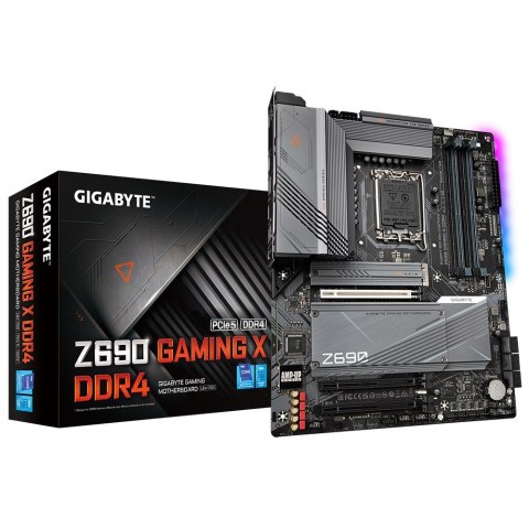 Gigabyte | Z690 GAMING X DDR4 1.0 M/B | Processor family Intel | Processor socket LGA1700 | DDR4 DIMM | Memory slots 4 | Support Gigabyte | Z690 GAMING X DDR4 1.0 M/B | Processor family Intel | Processor socket LGA1700 | DDR4 DIMM | Memory slots 4 | Support